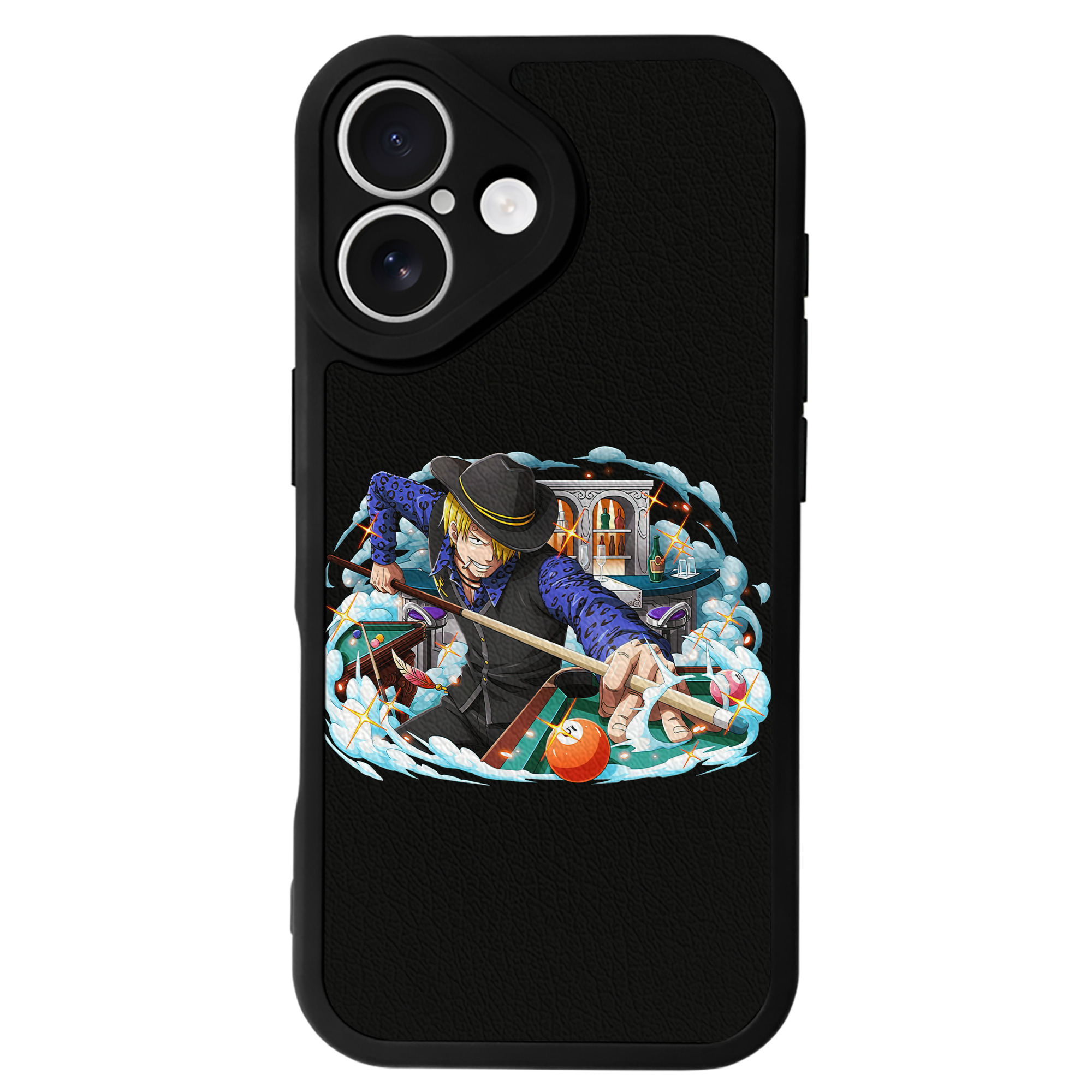 （画像用） ワンピース サンジ ONE PIECE Sanji 【iPhone 16シリーズ対応】シリコンスマホケース（レザー調） 材質：シリコン